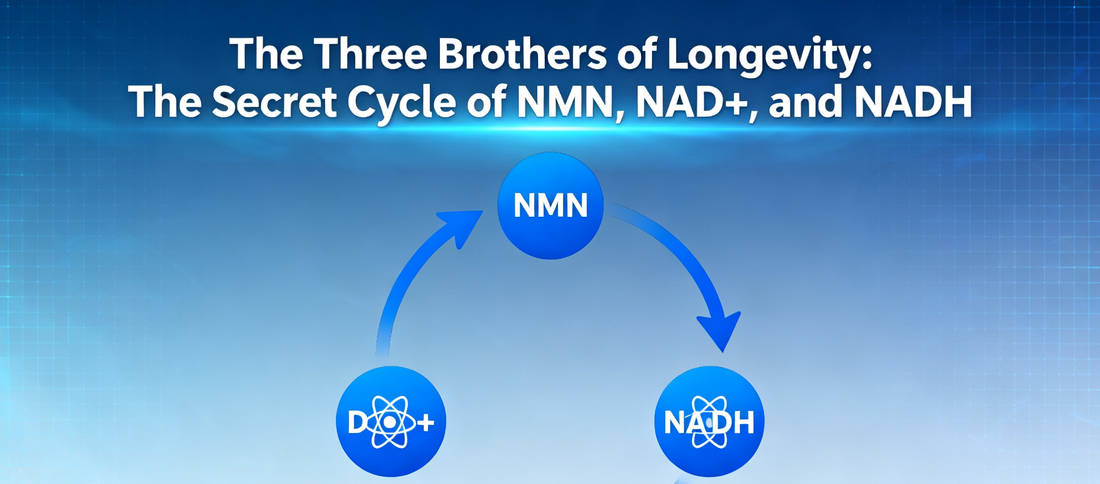 The Three Brothers of Longevity: The Secret Cycle of NMN, NAD+, and NADH