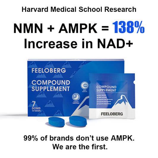 Feeloberg Compound Supplement | NAD+ Booster & AMPK Activator for anti-Aging | 3rd Gen Formula