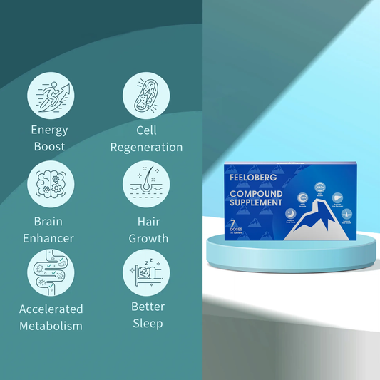 Feeloberg Compound Supplement | NAD+ Booster & AMPK Activator for anti-Aging | 3rd Gen Formula